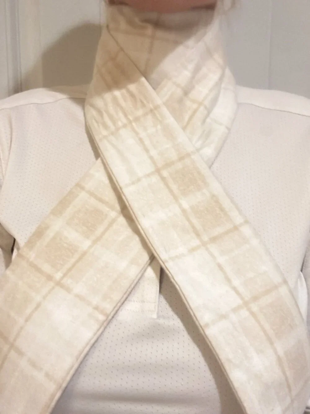 THERMAL WINTER Classic Shaped Equestrian Fox Hunting Stock Tie tattersall